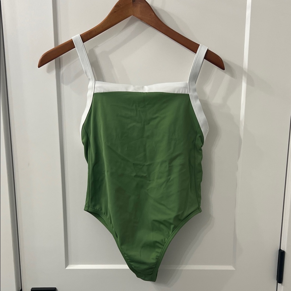 Shade & Shore Green and White Swimwear